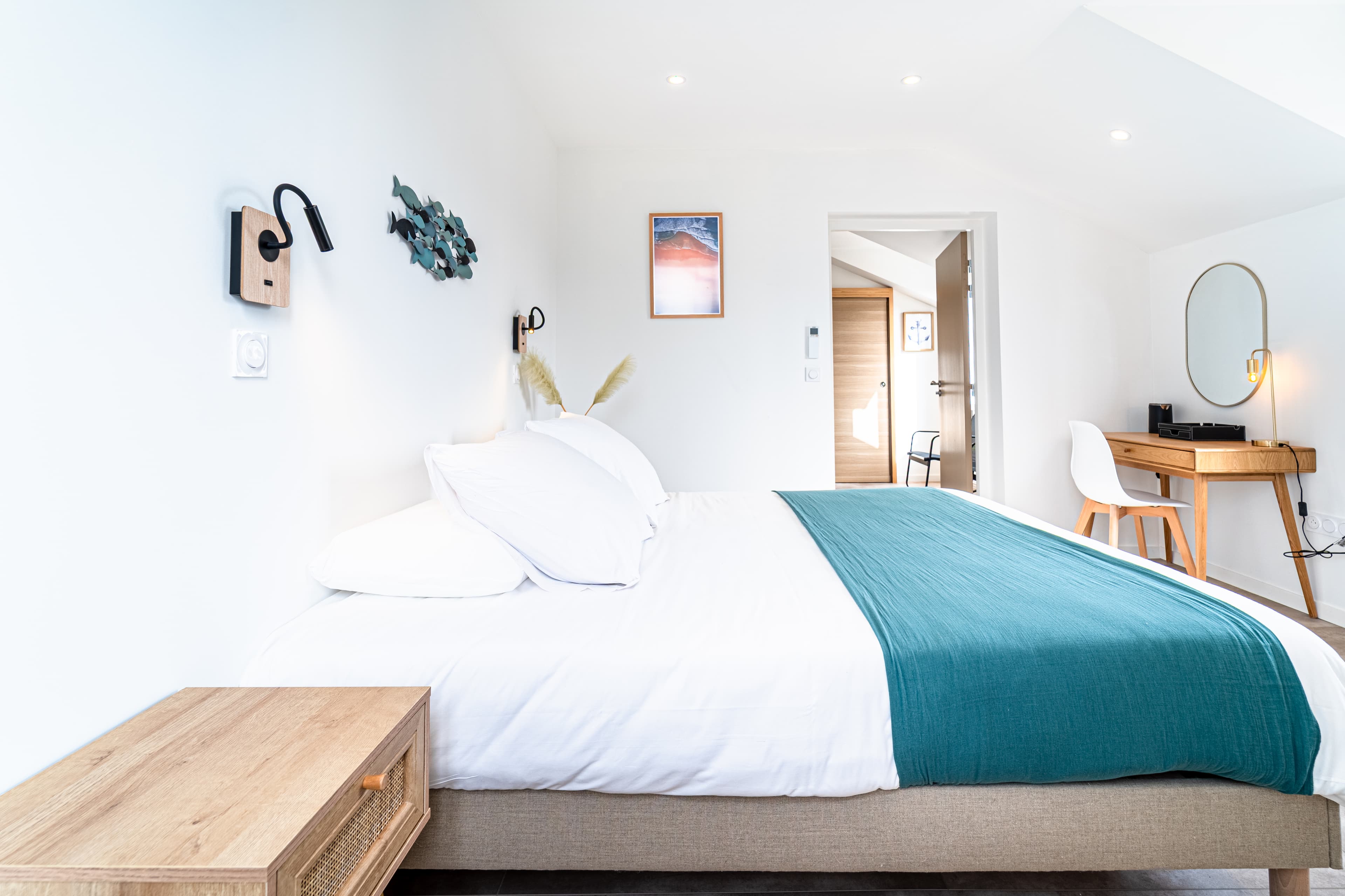 Chambre d'un appartement de la résidence Les Pastourelles.